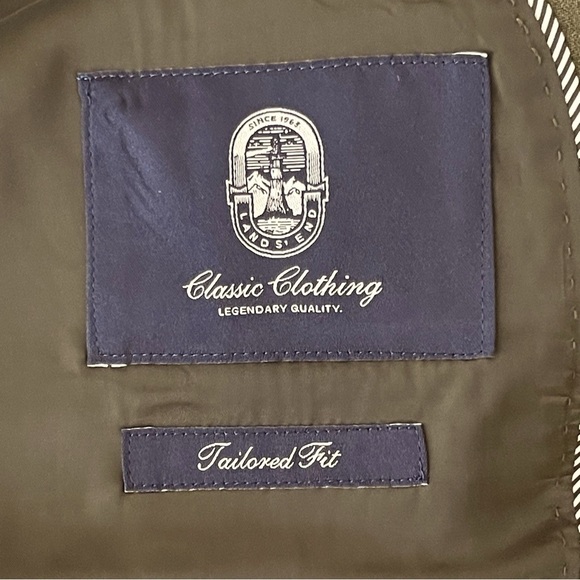 Lands End Classic Tailored Fit Wool Mens Sports Coat Size 44 Long office wedding - Picture 9 of 13